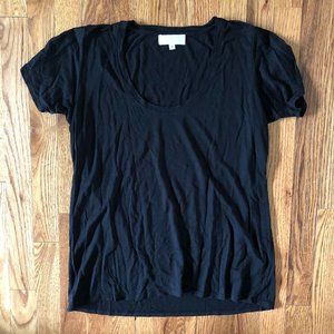 The Lady & The Sailor Women Black Short Sleeve T-Shirt Size 2